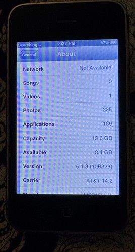 Apple iPhone 3GS 16GB Black (AT&T) A1303 (GSM) Fast Ship Very Good Used 169 Apps