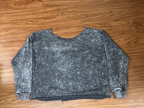 Women Sweatshirt Skull Gothic Moon Sun Mystical Gray Tie Dye Free Spirit size XL - Picture 6 of 8
