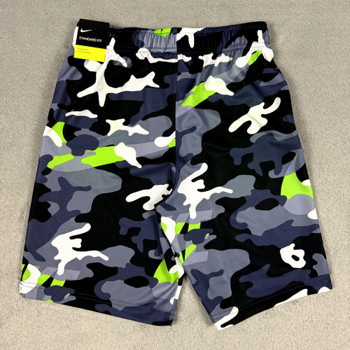 Nike Dri-Fit Big Kids Boys Camo Training Shorts BV3844-359 Blue Size Medium NEW - Picture 2 of 4