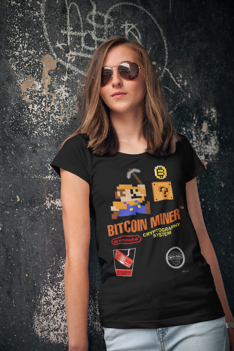 Bitcoin Miner Super Mario Crypto T-Shirt Unisex Cotton Adult Sizes Nintendo  New | eBay