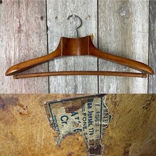1940s Sao Paulo Brazil Industrial Wooden Hanger Heavy Duty True Vintage Foreign