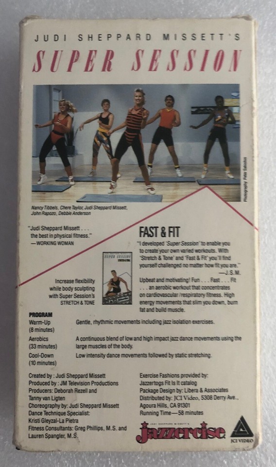 Judi Sheppard Missett's Super Session - Fast and Fit VHS 1988 ...