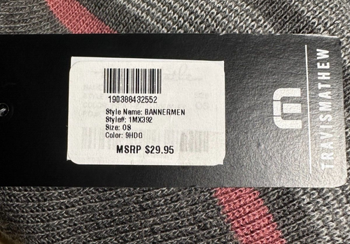 Travis Mathew Bannermen Golf Beanie Hat Cap Dark Grey W/Stripes OSFM - 1MWX392 - Picture 4 of 4