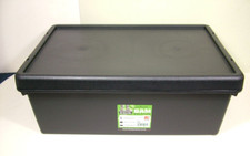 Wham Bam Black Very Strong Plastic Storage Box 36 litre With Lid 100% Recycled