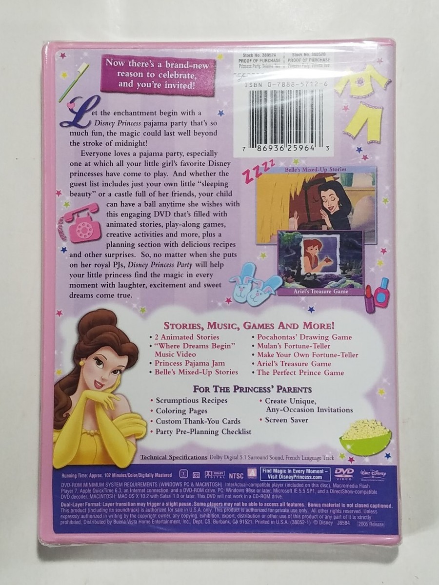 Disney Princess Party Volume 2 DVD REGION 1 (2005) -- NEW