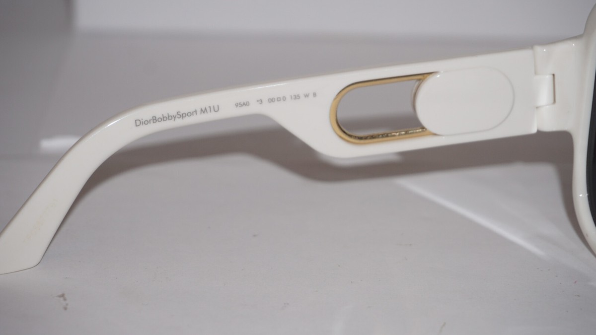Christian Dior Sunglasses New Shield White Gold Grey Christian Dior Sunglasses New Shield White Gold Grey