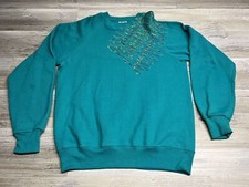 Vintage Lee Sturdy Sweats Raglan Sweatshirt Glitter Paint Design Size L USA Made