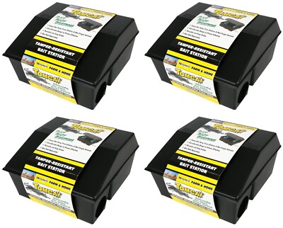 Tomcat 33450 Tamper Resistant Empty Rat Station Boxes - Pack of 4