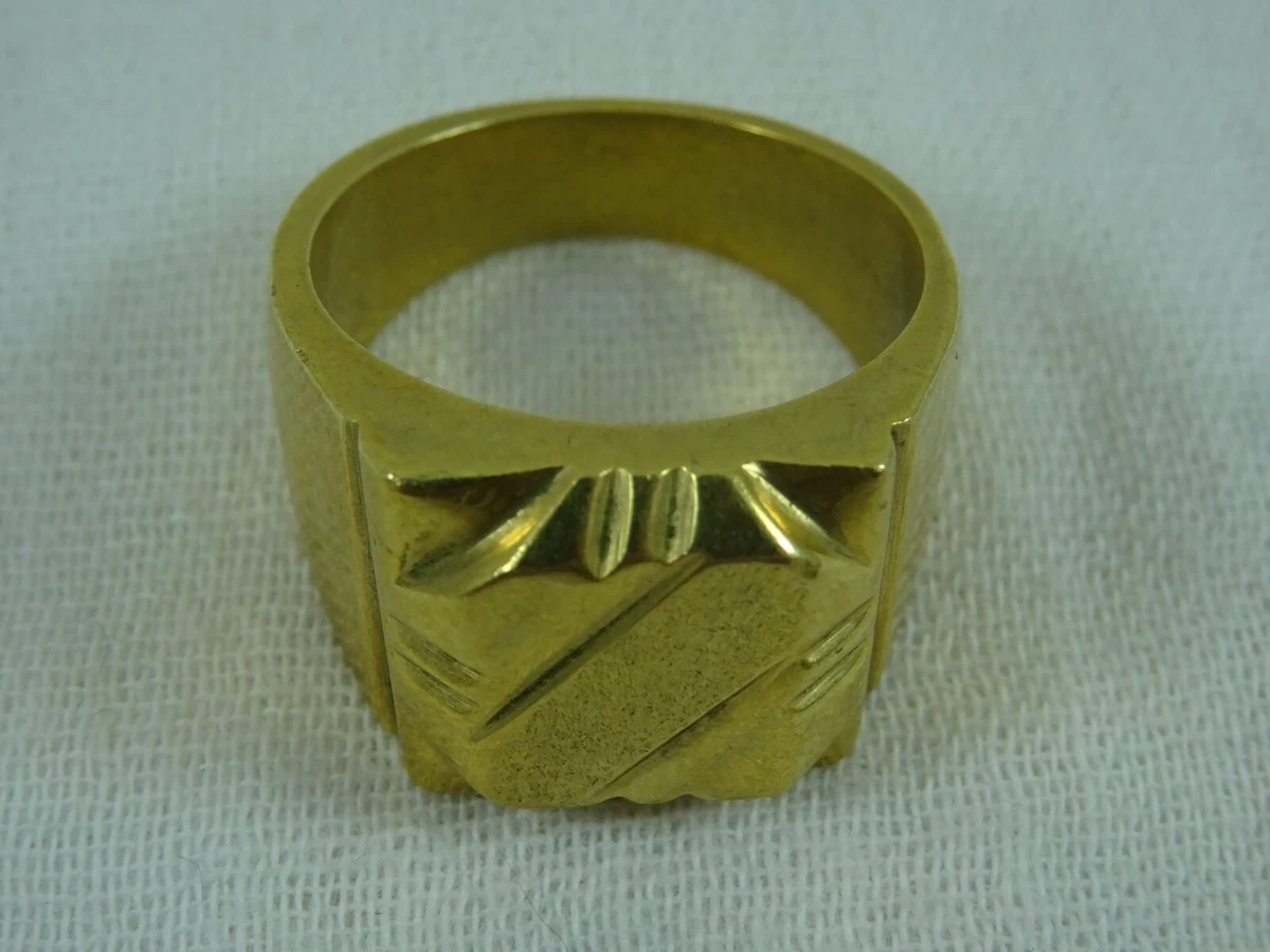 Statement 18k gold ring best sale mens