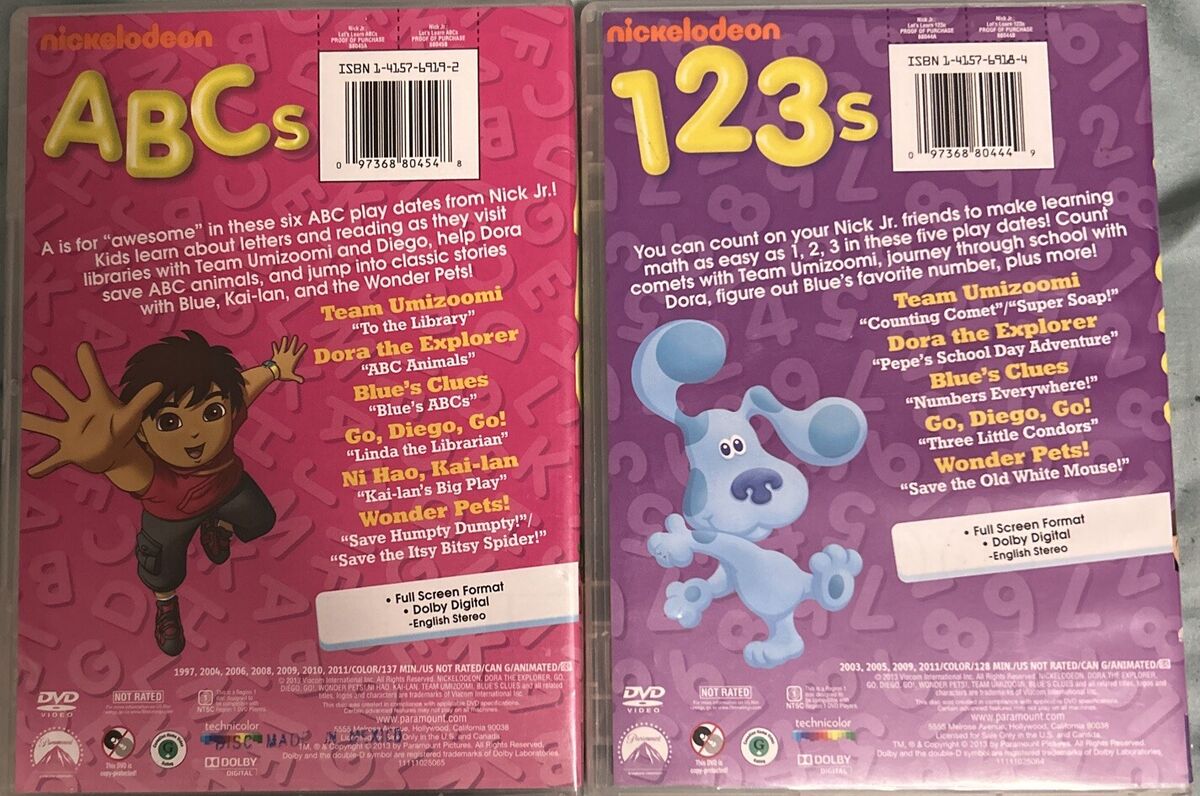 Let's Learn: 1, 2, 3 & A B C (DVD, 2013) Nickelodeon Let's Learn: 1, 2, 3 & A B C (DVD, 2013) Nickelodeon