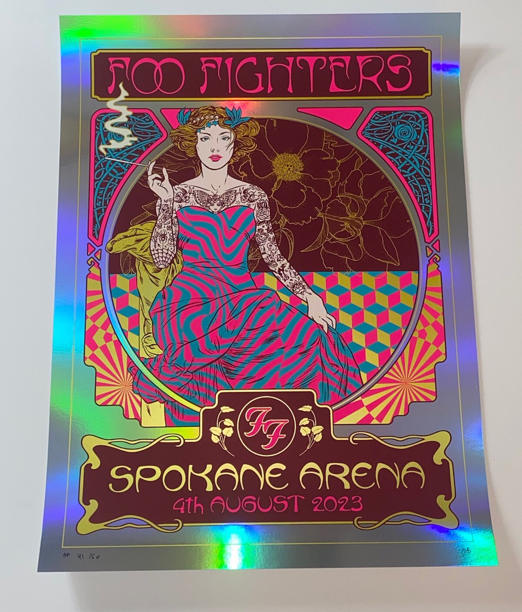 Foo Fighters Poster Spokane Arena 2023 Official FOIL AP Silkscreen