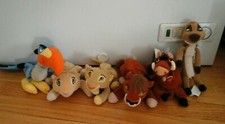 Disney Store Bean Bag Plush Lion King Lot of 6 Characters Pumba, Timone, Simba