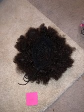Draw String Closure Brown Afro Wig