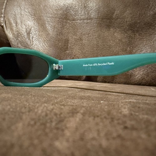 Vintage Y2K Sunglasses Sport Rare Polarized Green Teal - High Quality Recycled - Picture 3 of 5