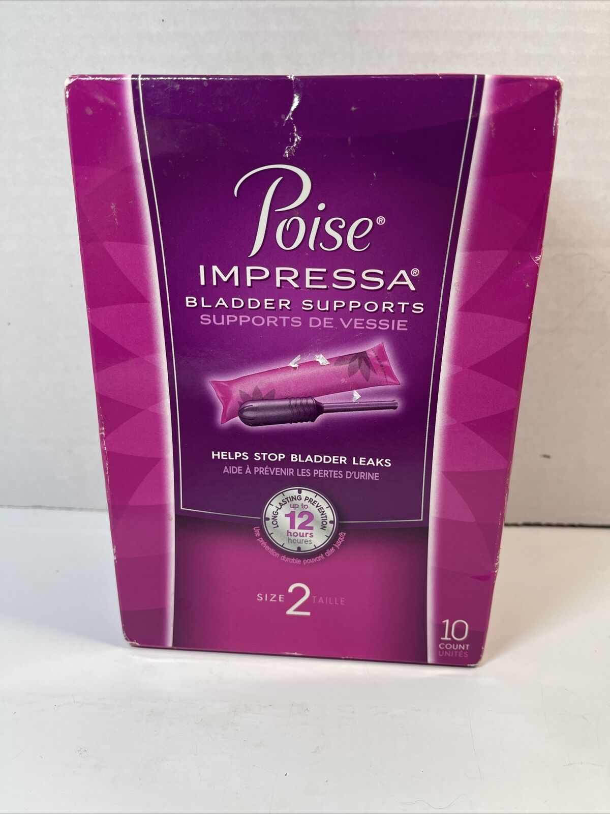 Poise IMPRESSA • Size 2 • Bladder Supports - 10 COUNT - EXP : 2018