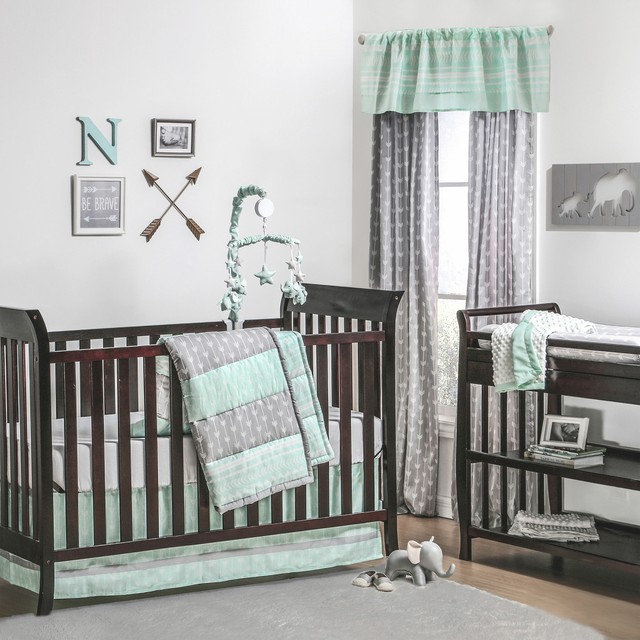 grey crib bedding