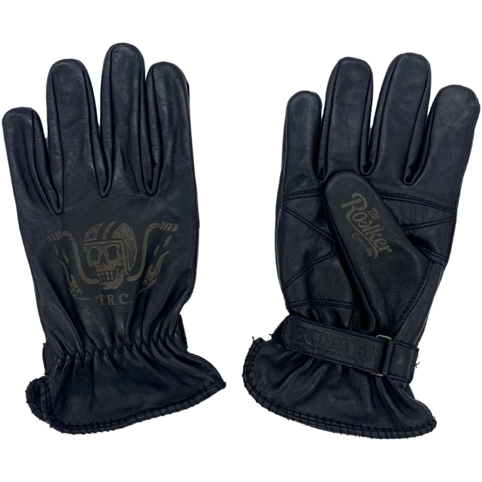 Motorrad Leder Handschuhe M - Rokker Tattoo Ape - Classic Retro Biker ...