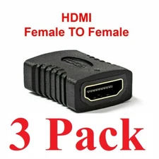 3X HDMI Female to Female Coupler Connector Extender Adapter Cable HDTV 1080P 4K