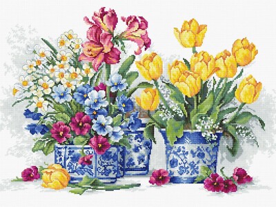 Spring Garden Cross Stitch Kit by Luca-S