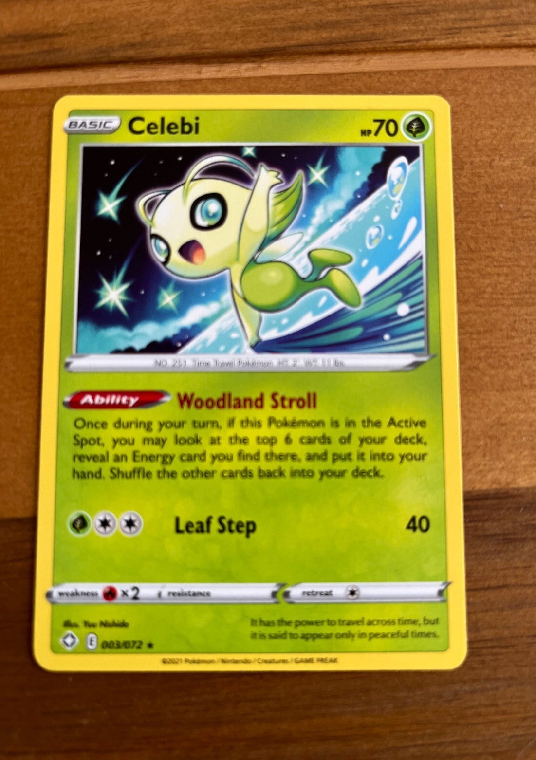 Celebi Rare - 003/072 SWSH Shining Fates NM