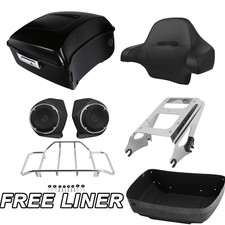 King Trunk Pad Rack Speakers Fit For Harley S...