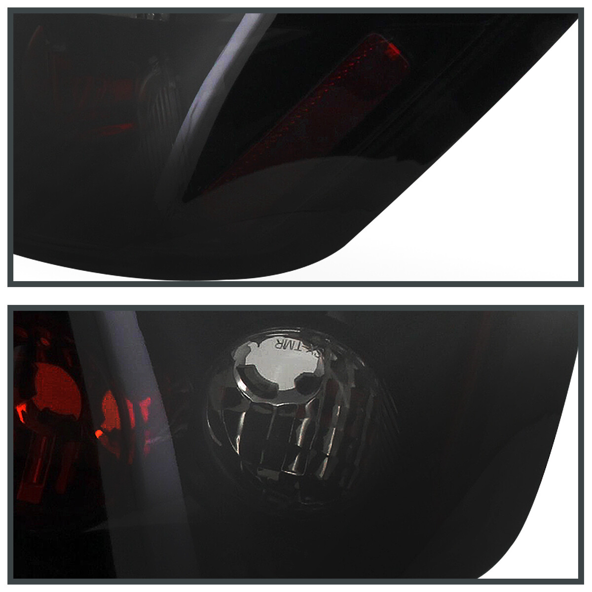 Black/Smoke Fits 2006-2011 Honda Civic 2Dr Coupe Tail Lights Brake Lamps Pair