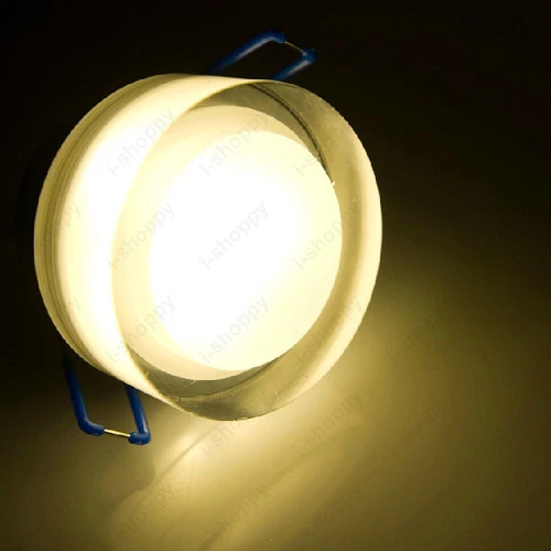 Lámpara de techo LED de cristal redondez empotrada regulable/N sala de estar Foto 3 de 4