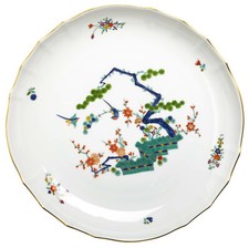 runde Schale drei Freunde Meissen Neuer Ausschnitt 1. Wahl 1992 (28cm)