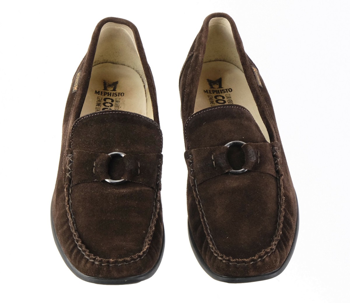 MEPHISTO Cool-Air Sz. 10 Loafers Shoes Dark Brown Suede  display picture 1