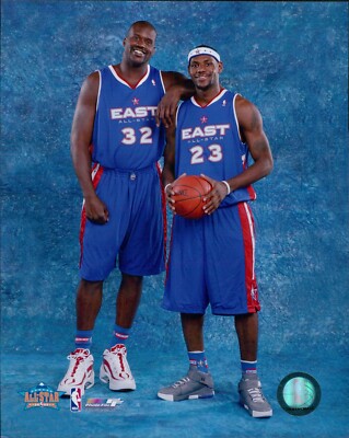 Lebron James Shaquille O'Neal All Stars NBA Licensed Unsigned 8x10 Glossy  Photo