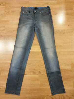 JUST CAVALLI Jeans Damen 27 Skinny Hose Slim Lederlook Denim Hüftjeans Stretch