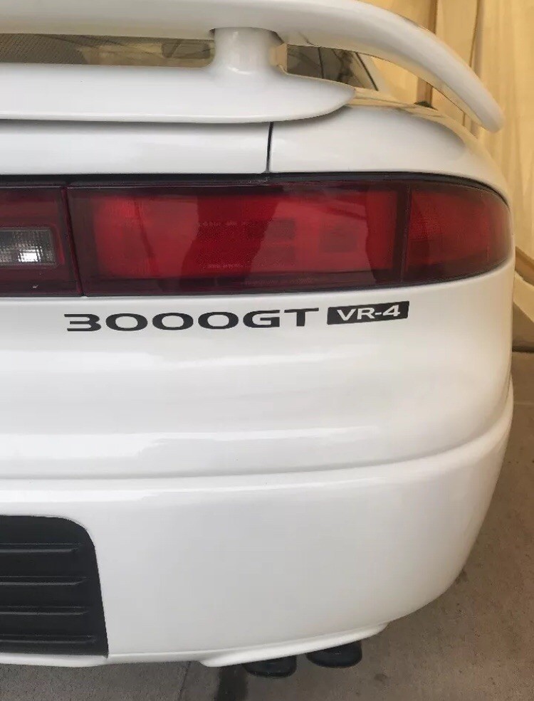 Mitsubishi 3000GT VR-4 Rear Badge Logo Decal 3KGT AWD TT | Vinyl ...