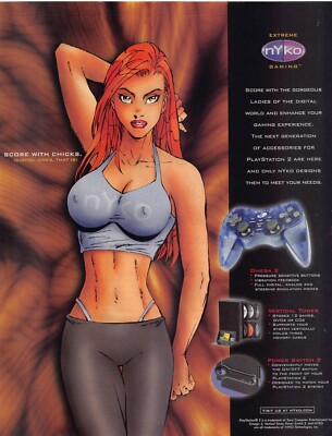 Nyko Extreme Gaming 2002 Magazine Ad Omega 2 Vertical Tower Power Switch 2 Score