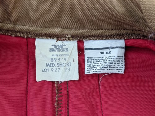 Mono aislante RedHead de colección para hombre M marrón tostado lona acolchado forrado garra cremallera - Imagen 6 de 14