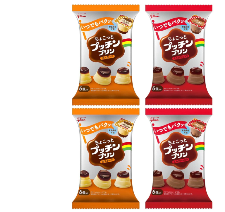 Glico Pudding Custard Milk Chocolate Caramel Sweet Candy Snack
