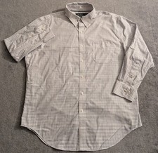 Lauren Ralph Lauren Shirt Men 17 1/2 32/33 White Check Classic Fit Non Iron