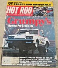 Vintage Hot Rod Magazine Book Dec 1975 Grumpy's Newest Pro Stock Toy Chevy Monza