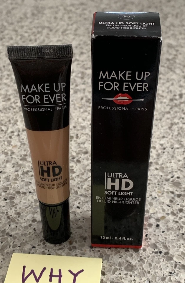 Make Up For Ever Ultra HD Soft Light Liquid Highlighter in 30 .4oz/12mL FULL SZ - Image 3 of 4