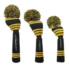 Golf Pom Pom Headcover Tour Fit Double Layer Elastic Lined Premium Head Cover