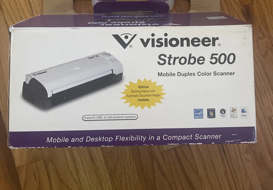 Visioneer Strobe 500 Mobile Duplex Color Scanner Docking Station MAC Or Windows - Image 2 of 4