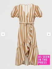 Ladies Ruffle Front Midi Dress UK12 £38 Sales £14.99