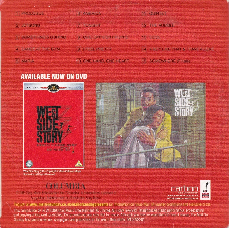 WEST SIDE STORY The Original Sound Track Recording ( UK Newspaper CD ) - Bild 2 von 3