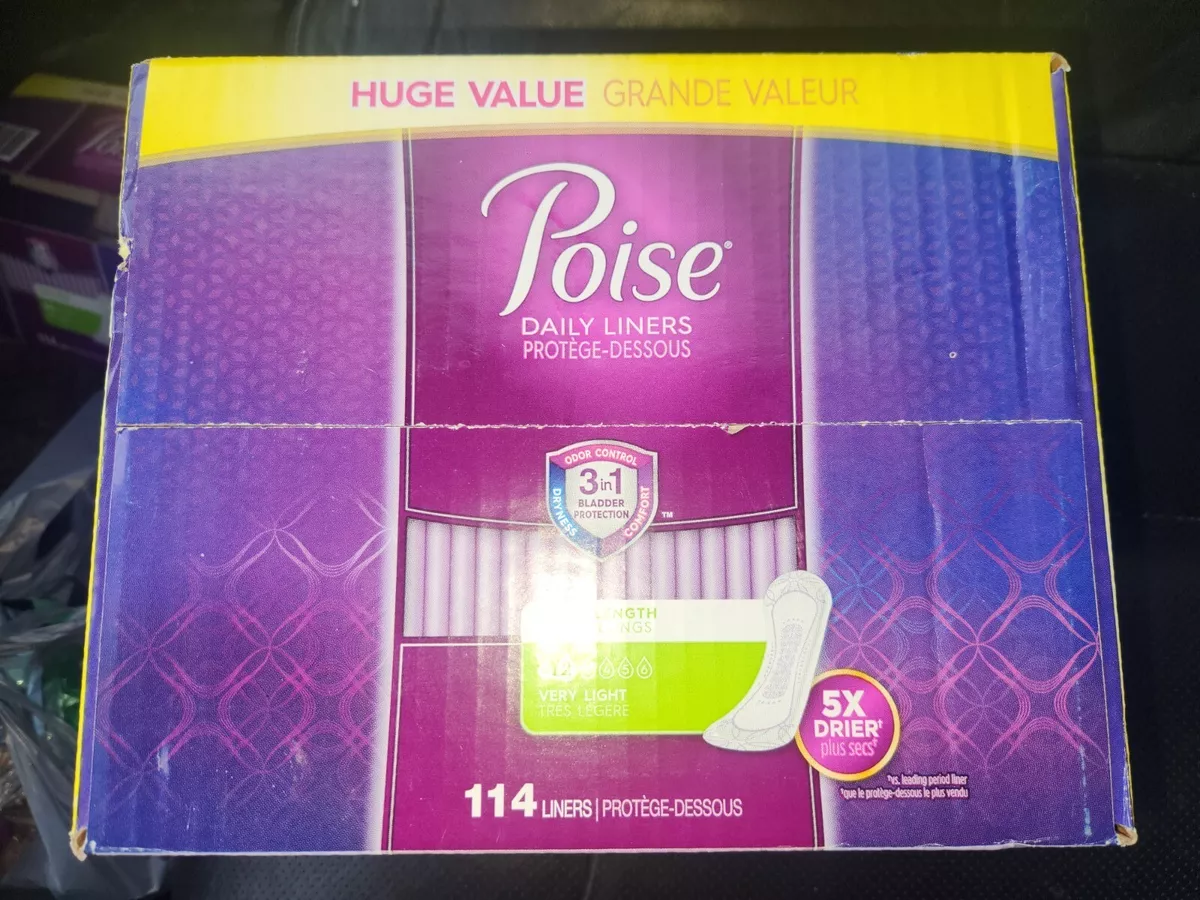 Poise Daily Liners Women's Very Light - Long Daily Incontinence