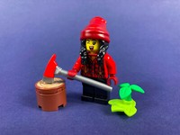 Lego® HolzfäLlerin Frau HolzfäLler Lumberjack Baum Scheibe Axt Pflanze #8