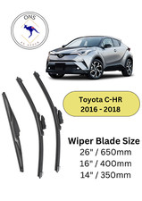 WIPER BLADES FOR TOYOTA C-HR 2016-2018