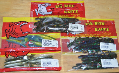5 bags assortment big bite baits fighting frog can thumper lizard assortment