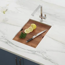 Ruvati 15″ Workstation Undermount 16Gauge Single Bowl Bar Prep Sink- RVH8304