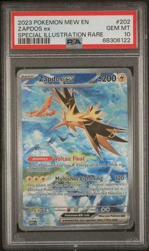 2023 Pokemon 151 Zapdos ex Special Illustration Rare #202 PSA 10