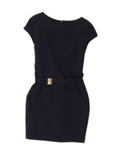 ZARA Womens Bodycon Dress UK 12 Medium Navy Blue BV03