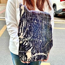 5.33LB  Beautiful Zebra Rock - Unique Purple and White Striped Gemstone